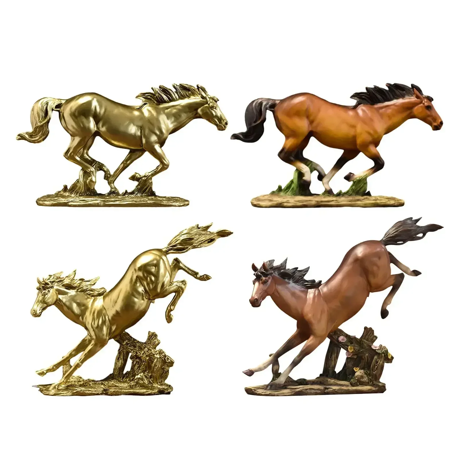 

Statue Horse Figurines Decorative Lifelike Horse Sculpture Horse Ornaments for Decor Tabletop Garden Living Room Office