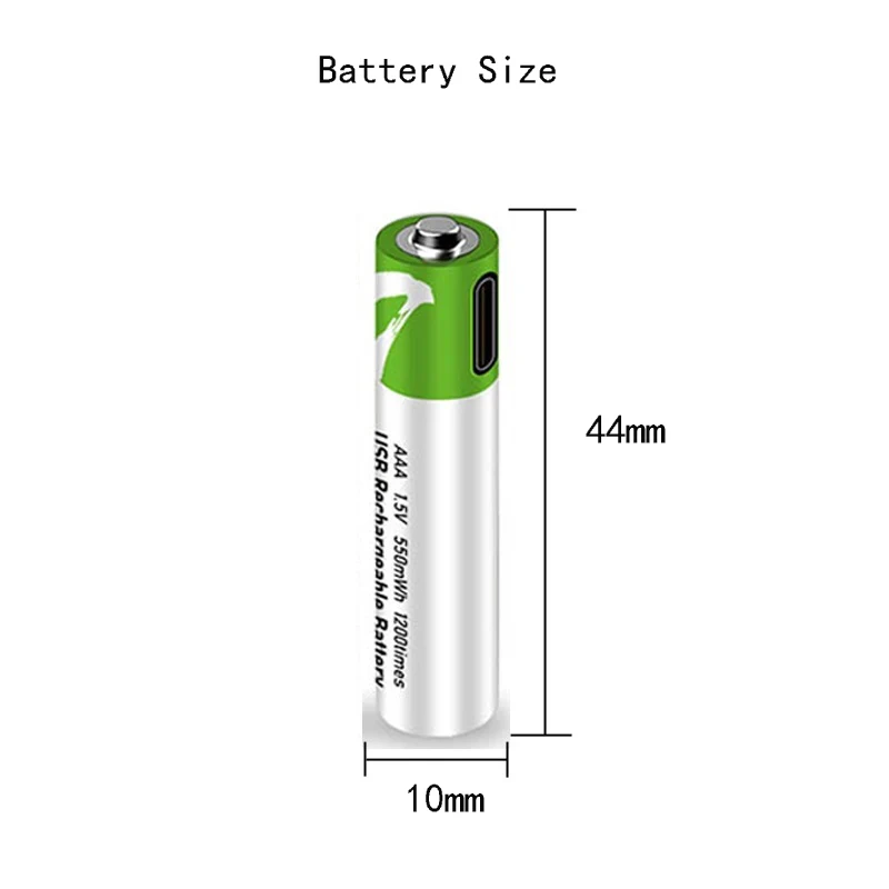 Akumulatory 1.5V AAA USB 750mWh akumulator litowo-jonowy do zdalnego sterowania MouseElectric + kabel typu C oryginalny