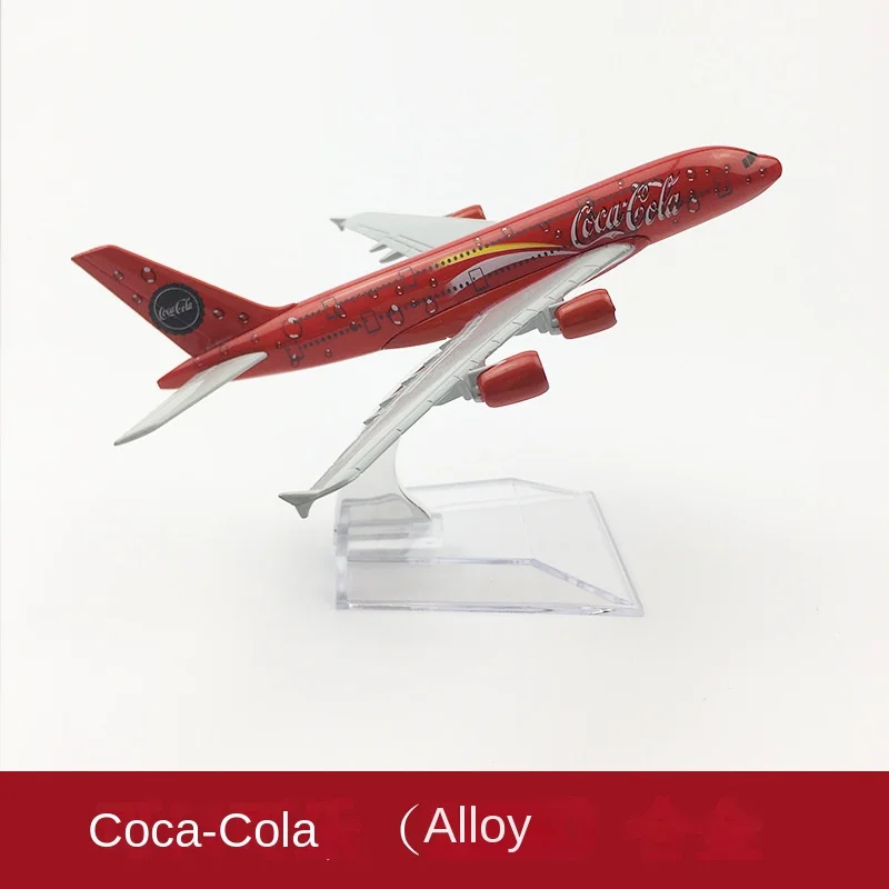 16cm Alloy Aircraft Model Delicious Aviation Airbus A380 Diecast Aviation Plane Collectible Miniature Toys for Boys Dropshipping