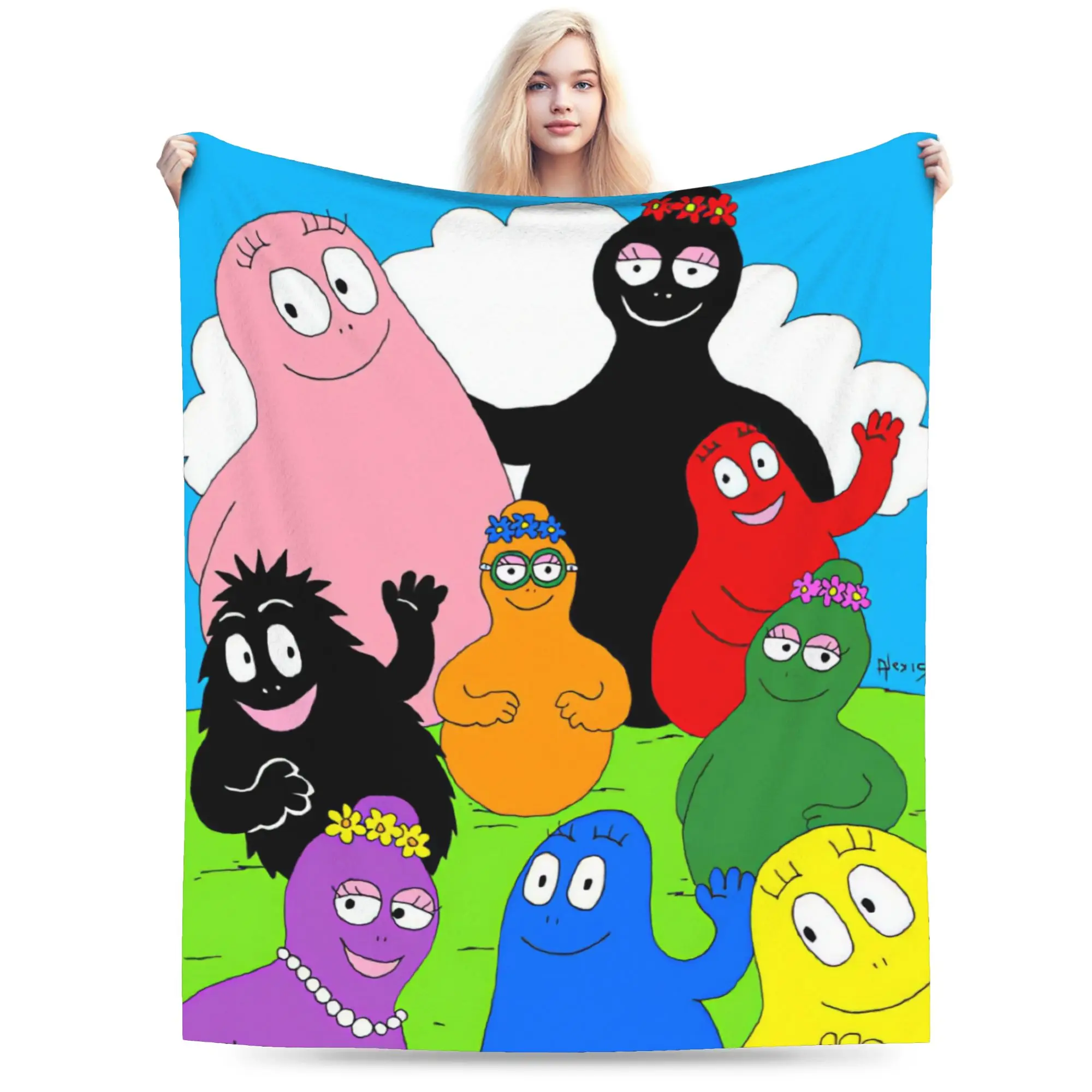 Barbapapa Barbamama Blanket Quality Super Soft  Throw Blanket Spring Travel Couch Chair Fashion Bedspread