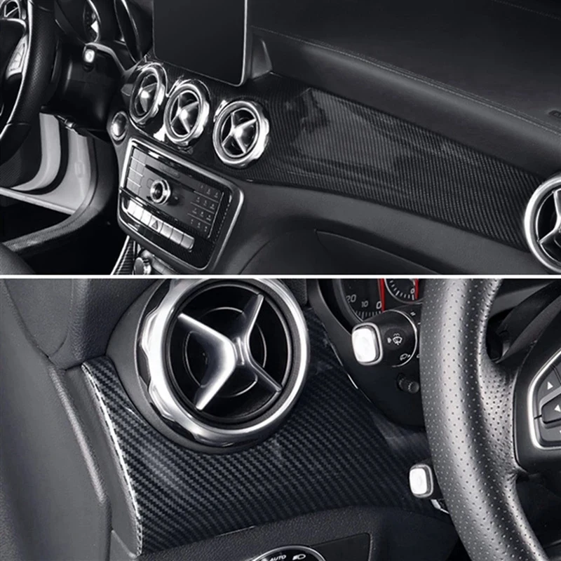 2Pcs LHD Car Center Dashboard Air Condition Outlet Panel Trim Cover For Mercedes Benz W176 CLA C117 GLA X156 2013-2018
