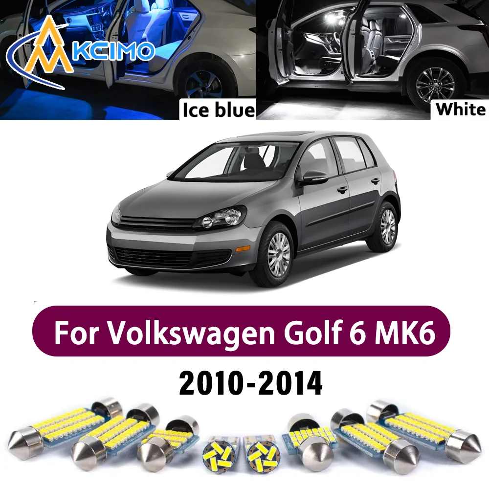 

LED Canbus Interior Reading Dome Vanity Mirror Light Kit For Volkswagen Golf 6 MK6 2010-2014 Premium Easy Install Bright Lights
