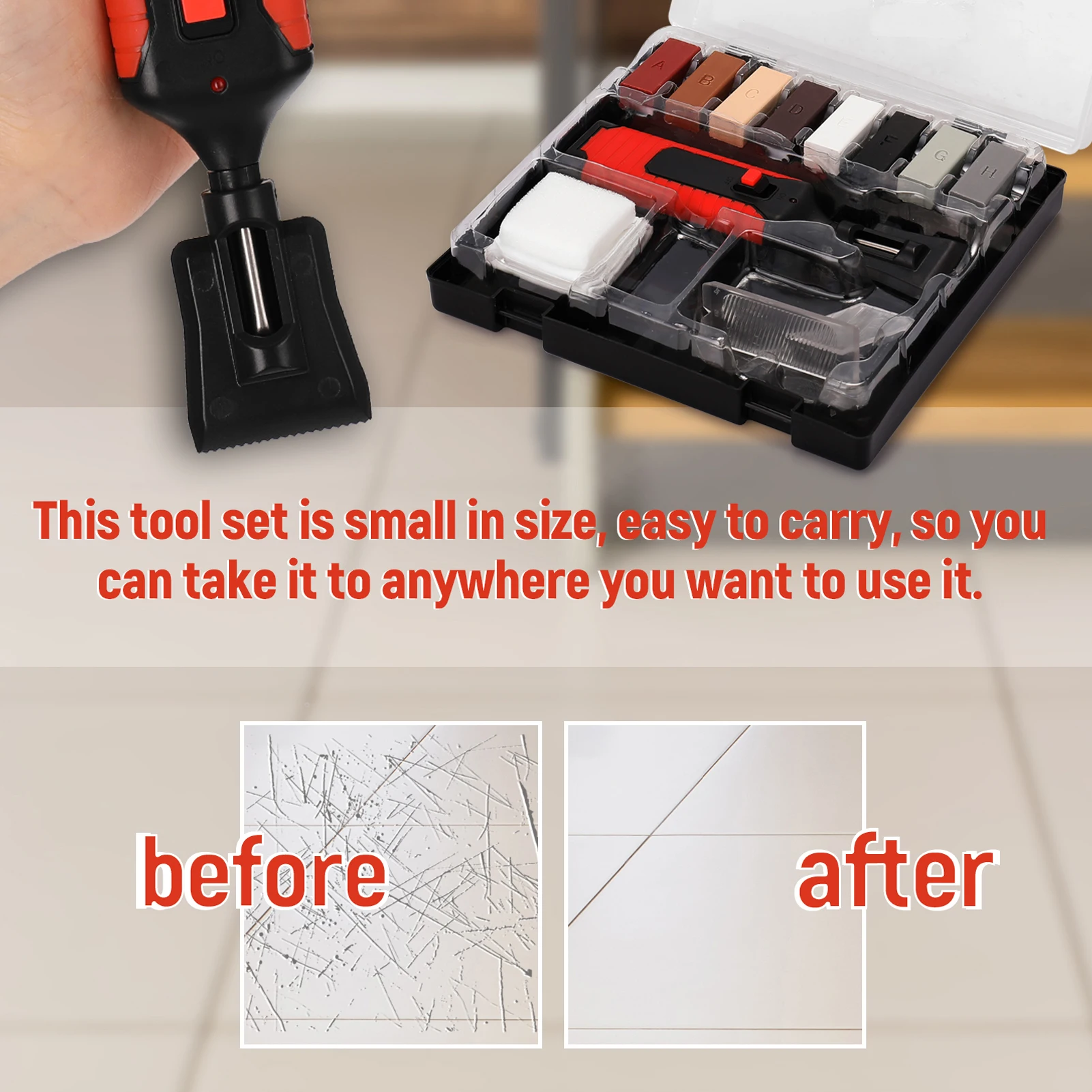 

Ceramic Tile Repairing Tool Set Multifunction DIY Repairing Tool Set Household Home Tools Repairing Crack Fill Tile Tool