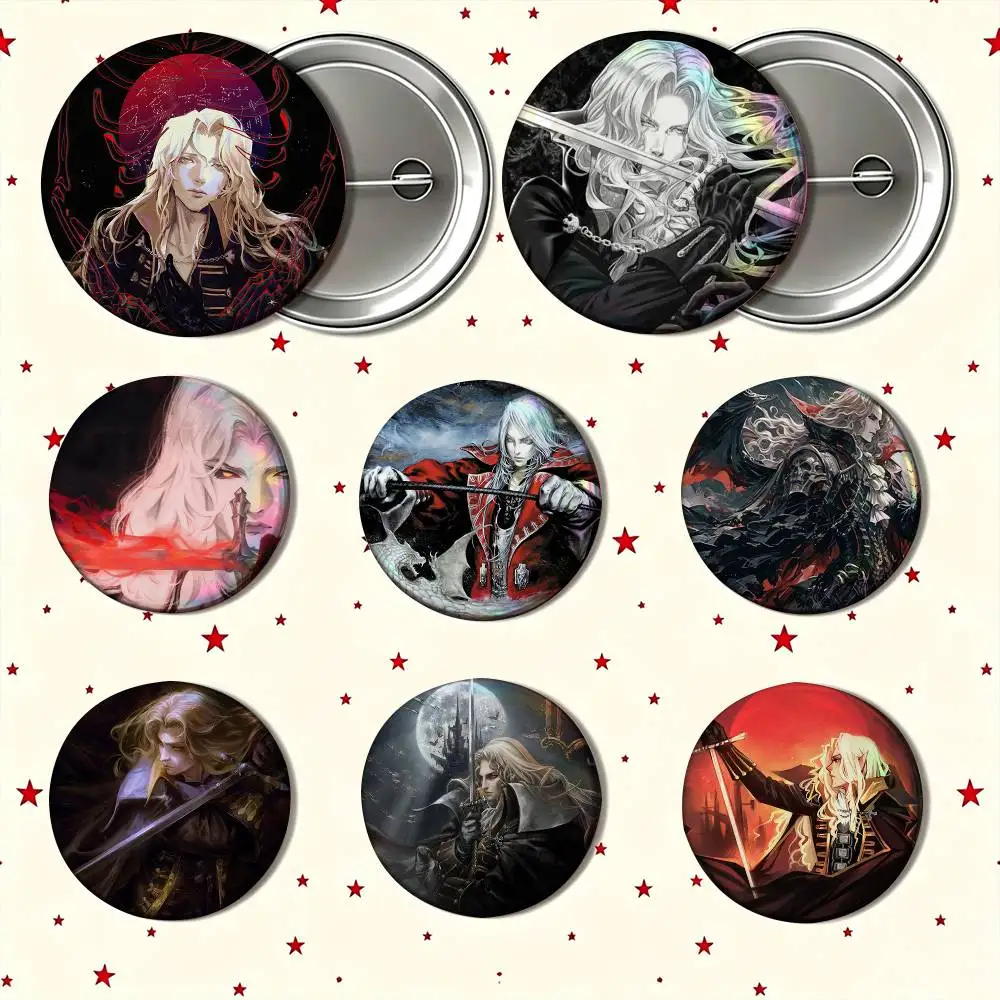 Game Castlevania Symphony of the night Custom Enamel Pin Badges 25mm 32mm 44mm 58mm Backpack Hat Decor Toys Gifts