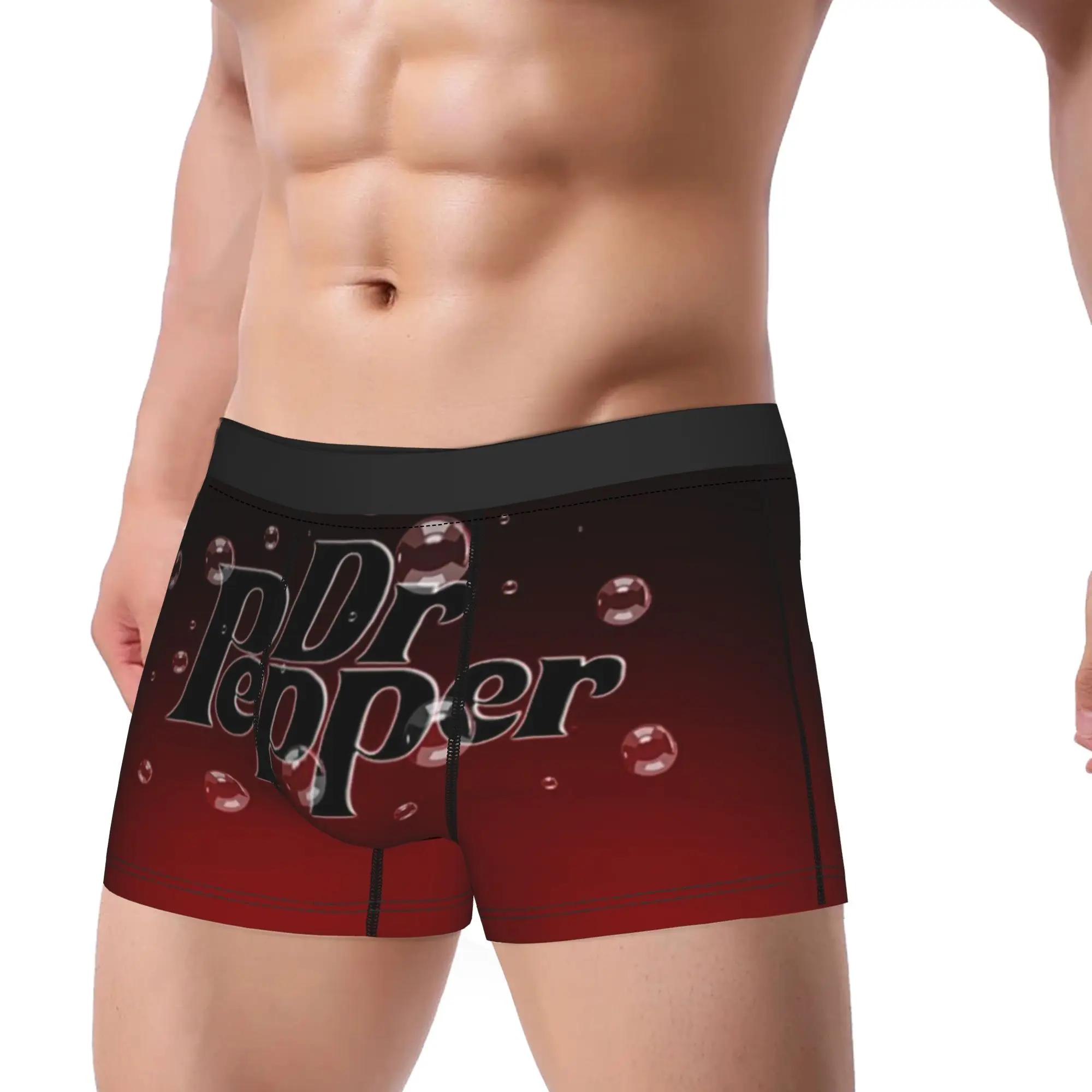 Red (10) Dr Pepper Underpants Homme Panties Men's Underwear Comfortable Shorts Boxer Briefs