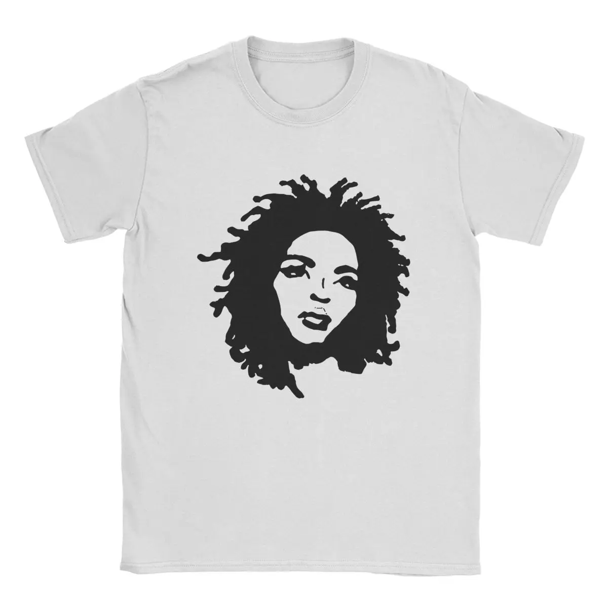 Men T-Shirts Lauryn Hill Funny 100% Cotton Tees Short Sleeve Homage Vintage Fugees T Shirts Crew Neck Tops Plus Size