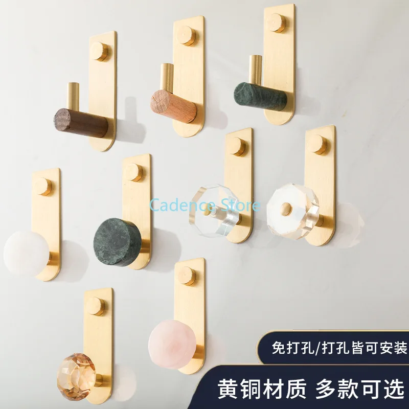 Golden Coat Robe Hook Brass Hooks Wall Clothes Hat L Hanger for Bedroom Kitchen Bathroom Various Colors Decor Home Accessories