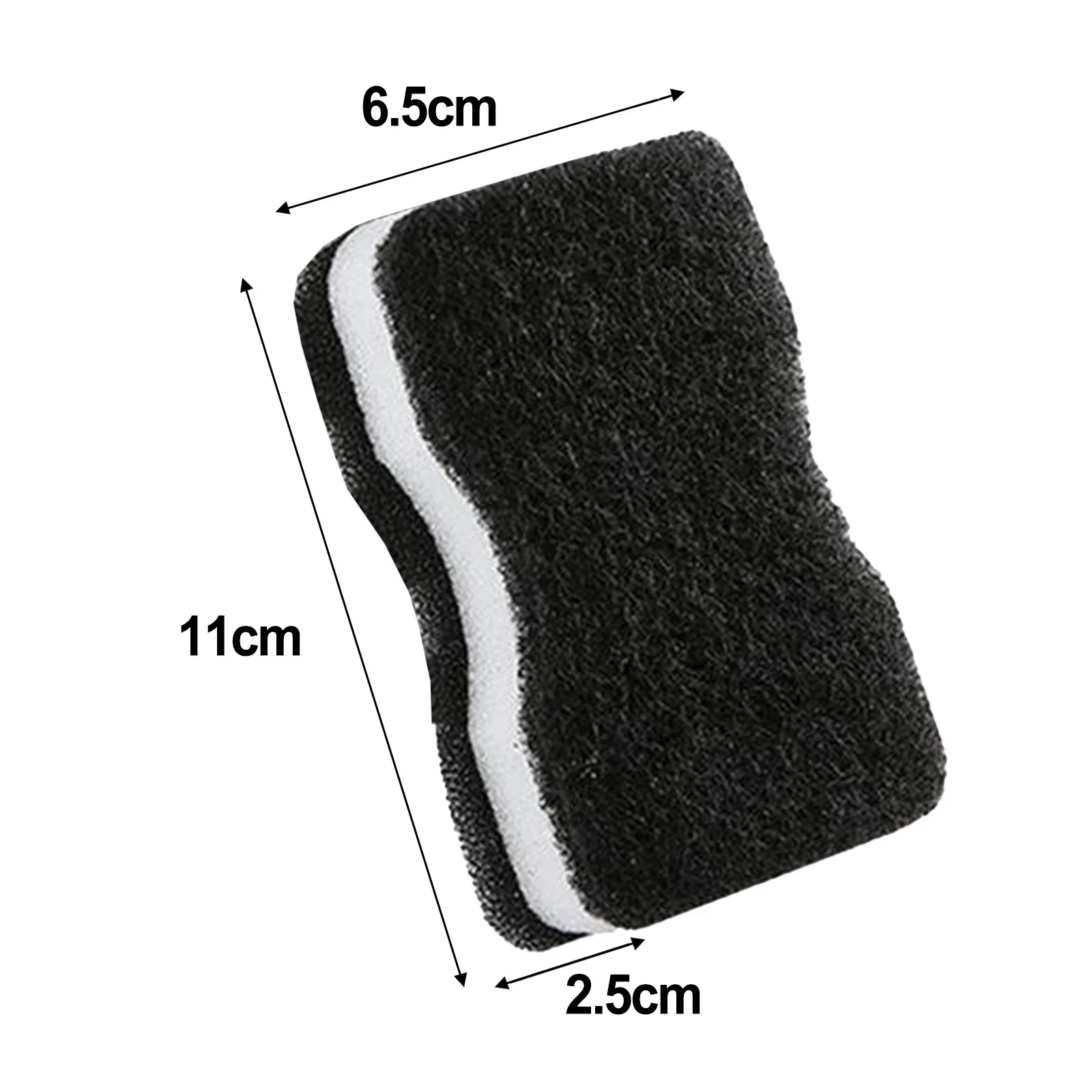 5PCS Sponge Rub Black Dish Sponge Scouring Pad Kitchen Cleaning Sponge Wiping Loofah Household Merchandises Cleaning Brushes