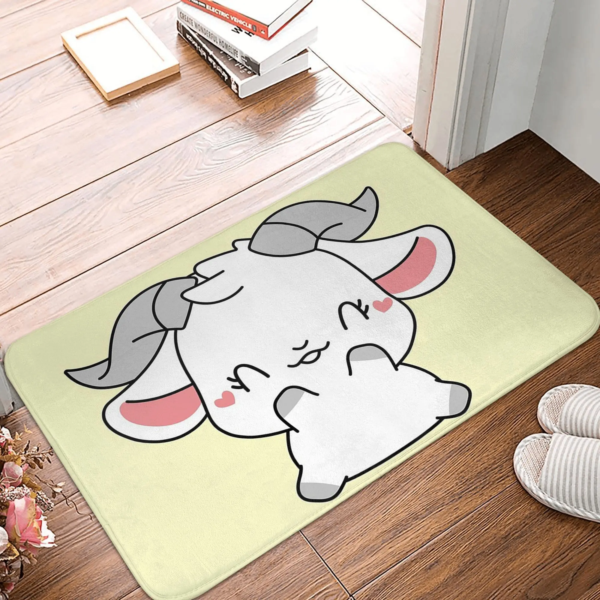 Kawaii Aesthetic Cute Art Non-slip Doormat Floor Mat Sand Scraping Carpet Rug for Kitchen Entrance Home Bedroom Footpad Mats