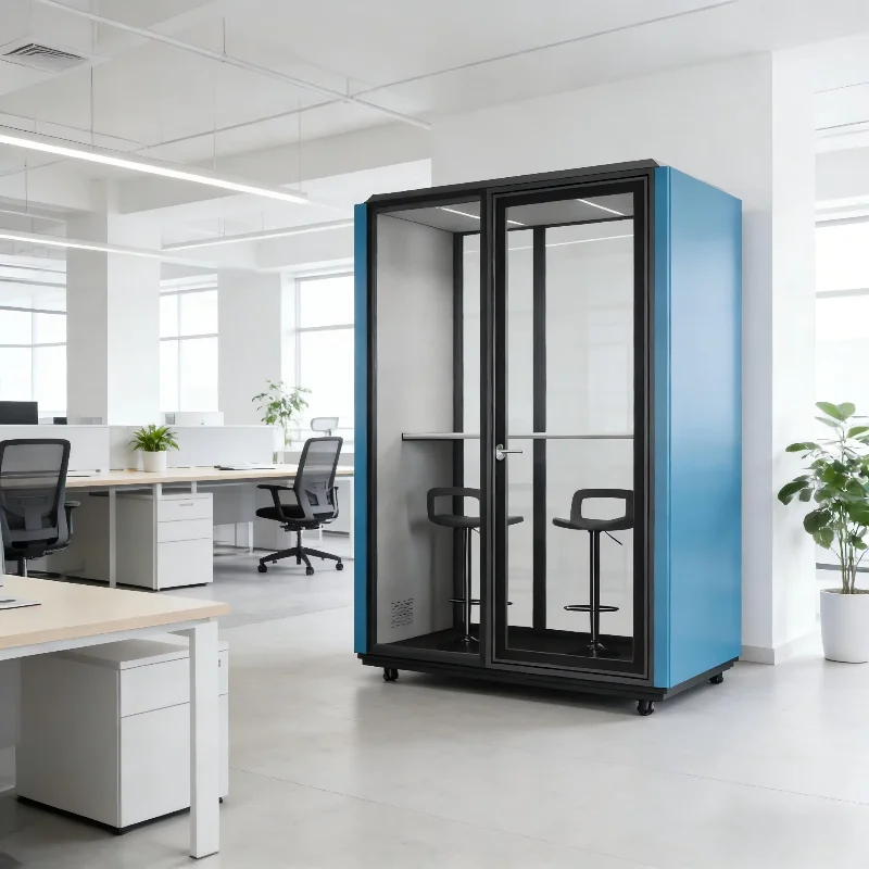 Studio Booth For Vocal Recording Karaoke With Capsule Design Movable Privacy Space For School Use Modern Mobile Indoor Setup