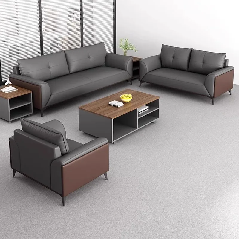 Divano da ufficio nordico per ufficio, tavolino, set combinato, reception, area riunioni casual, divano di lusso moderno e semplice