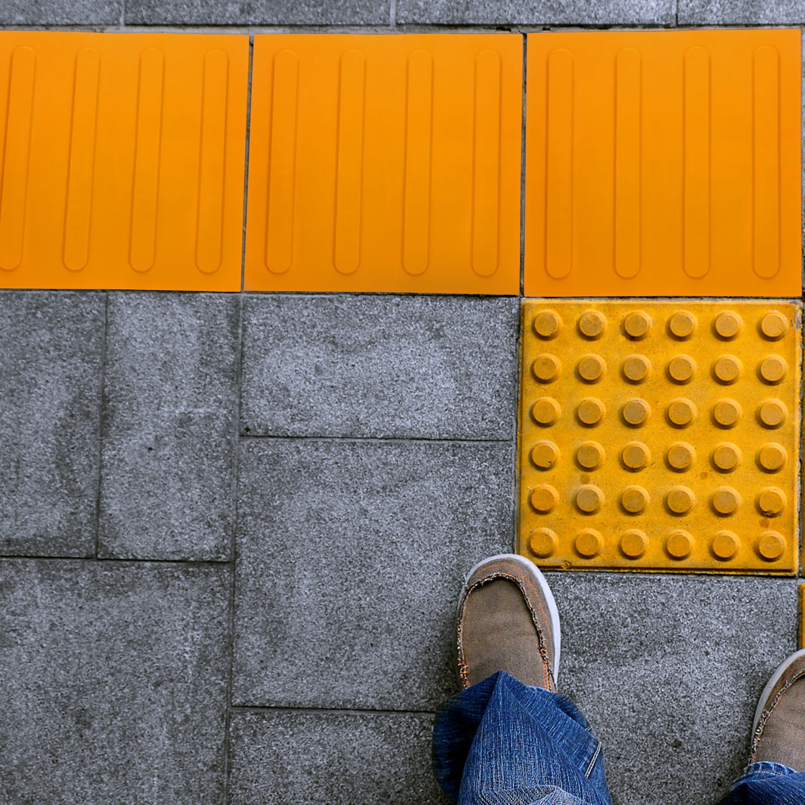 الطوب العمياء للمسار 8 قطع متعددة الوظائف الطوب الأرضي سهلة التركيب لوحات أعمى الشارع سطح أملس آمن المشي #5