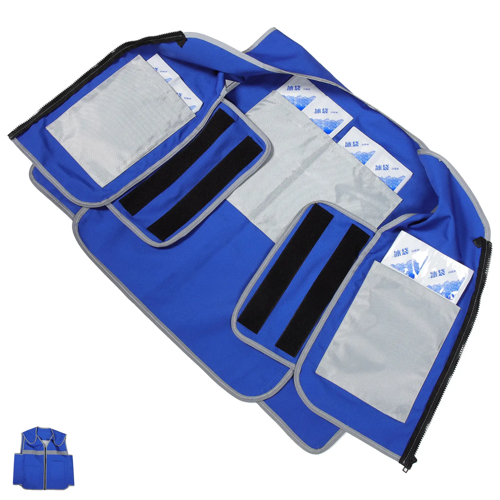 

1Set Large Cooling Vest Ice Pack Waistcoat Outdoor Work Summer Cooling Vest for Men Women Reusable Comfortable Ice Waistcoat