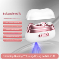 Adult 4-in-1 Manicure Tool Electric Nail File + VD Light + Nail Clippers + Nail Nippers