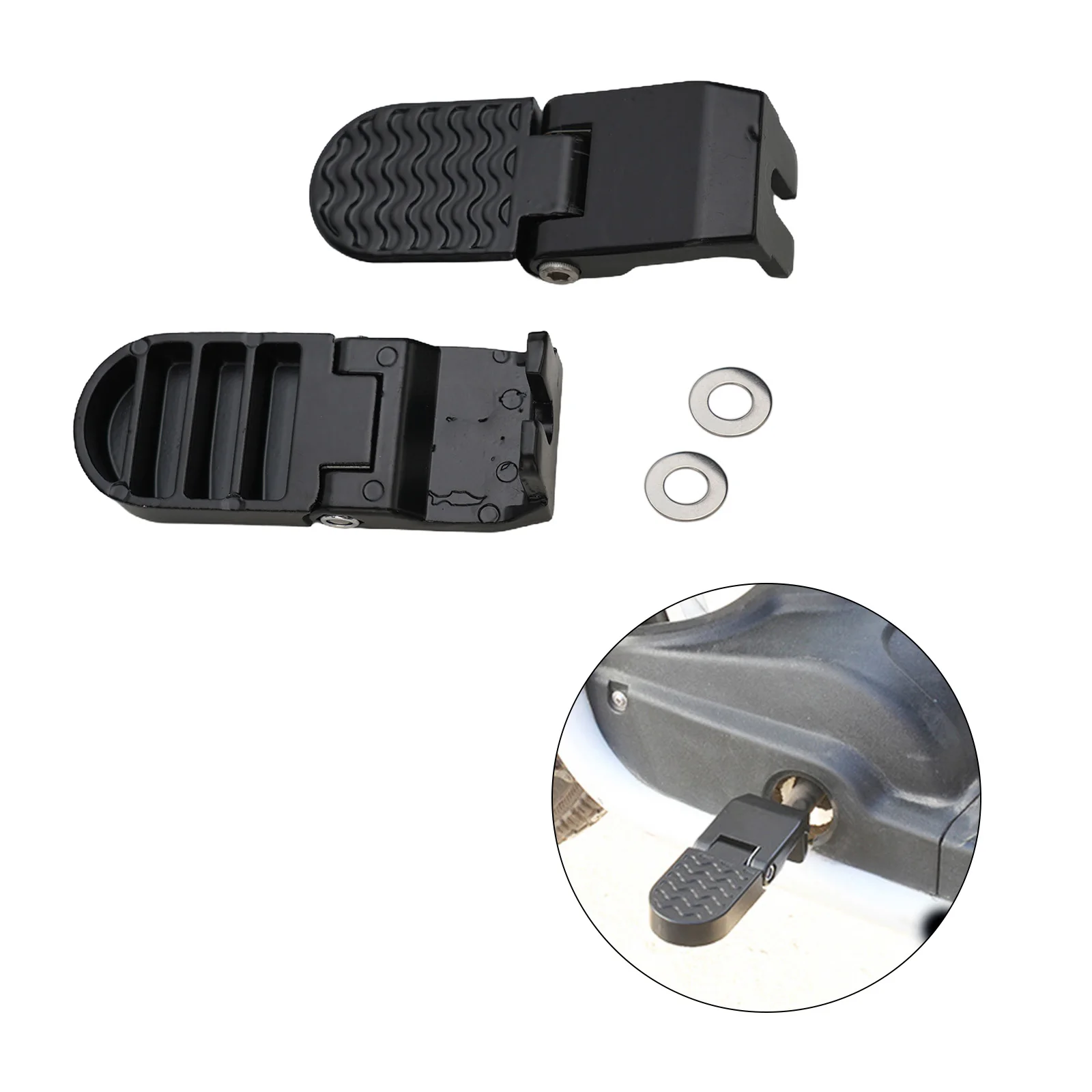 Pegs Pedals Cycling Convenient Folding Footrest Good Texture Lightweight Motorcycle Rear Selection Versatility