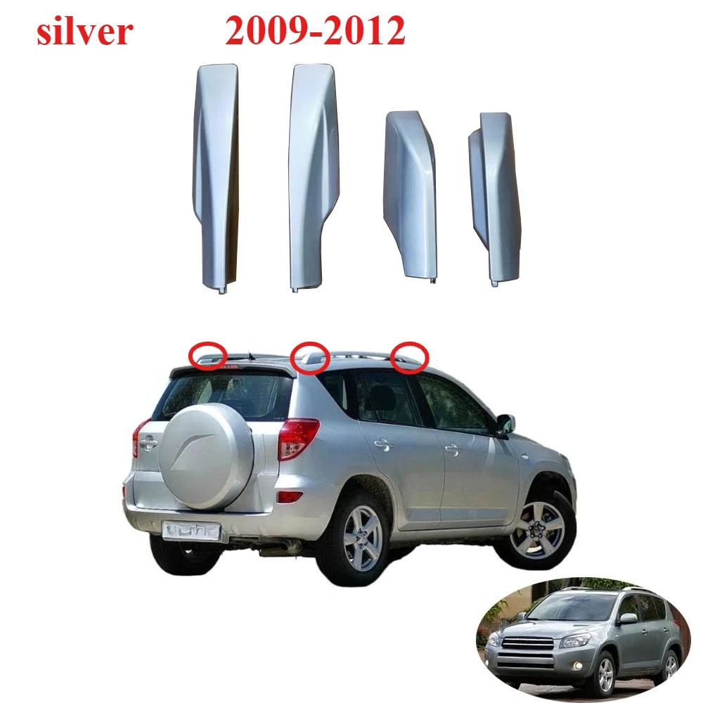 1 Piece Silver Roof Rack Cover for Toyota RAV4 2009-2012 Rack Board Frame for RAV-4 Plastic Dirty Support Decoration Accessories