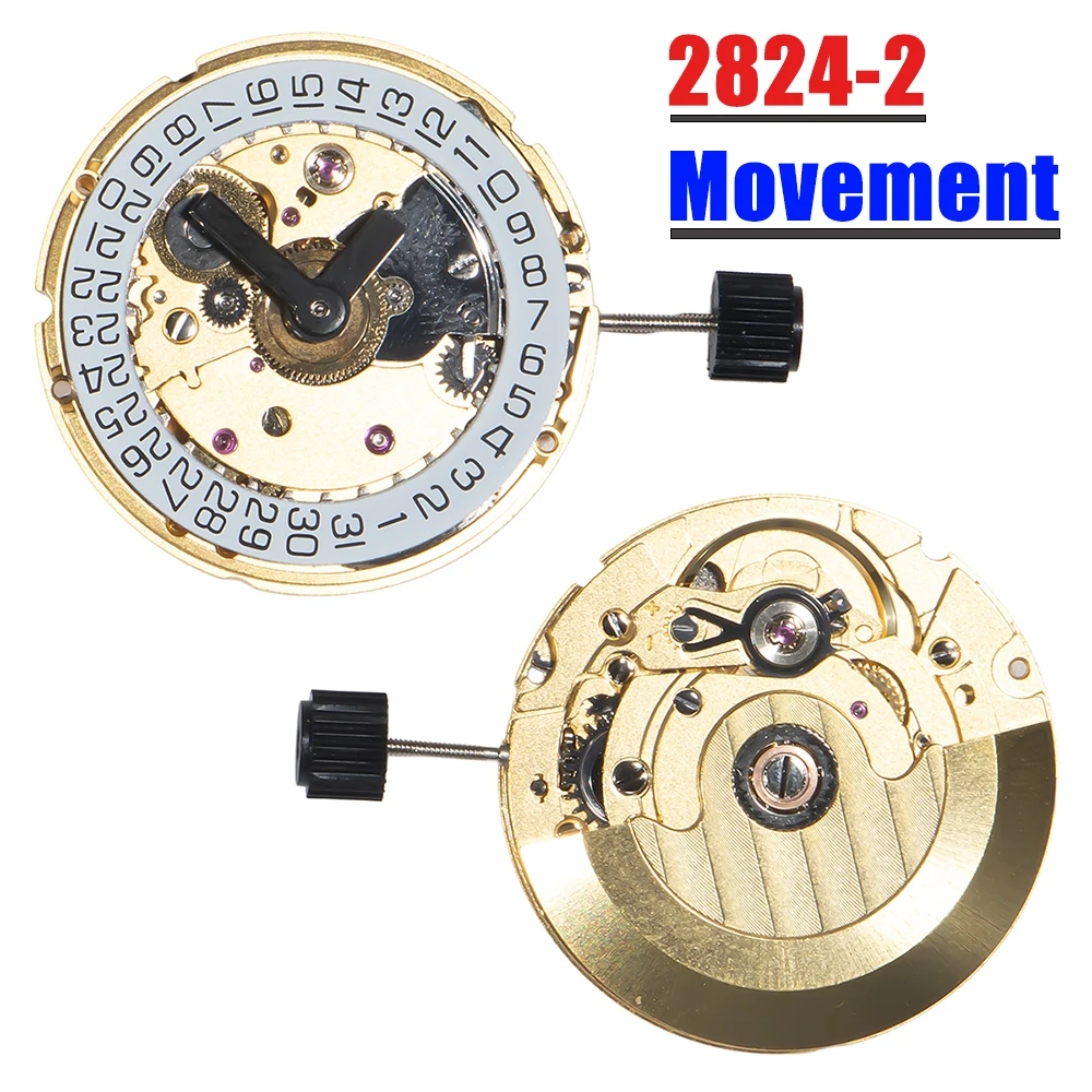 25-jewel PT5000 automatic movement with high accuracy mechanical function and date wheel, compatible with Seagull ST21-ETA2824-2