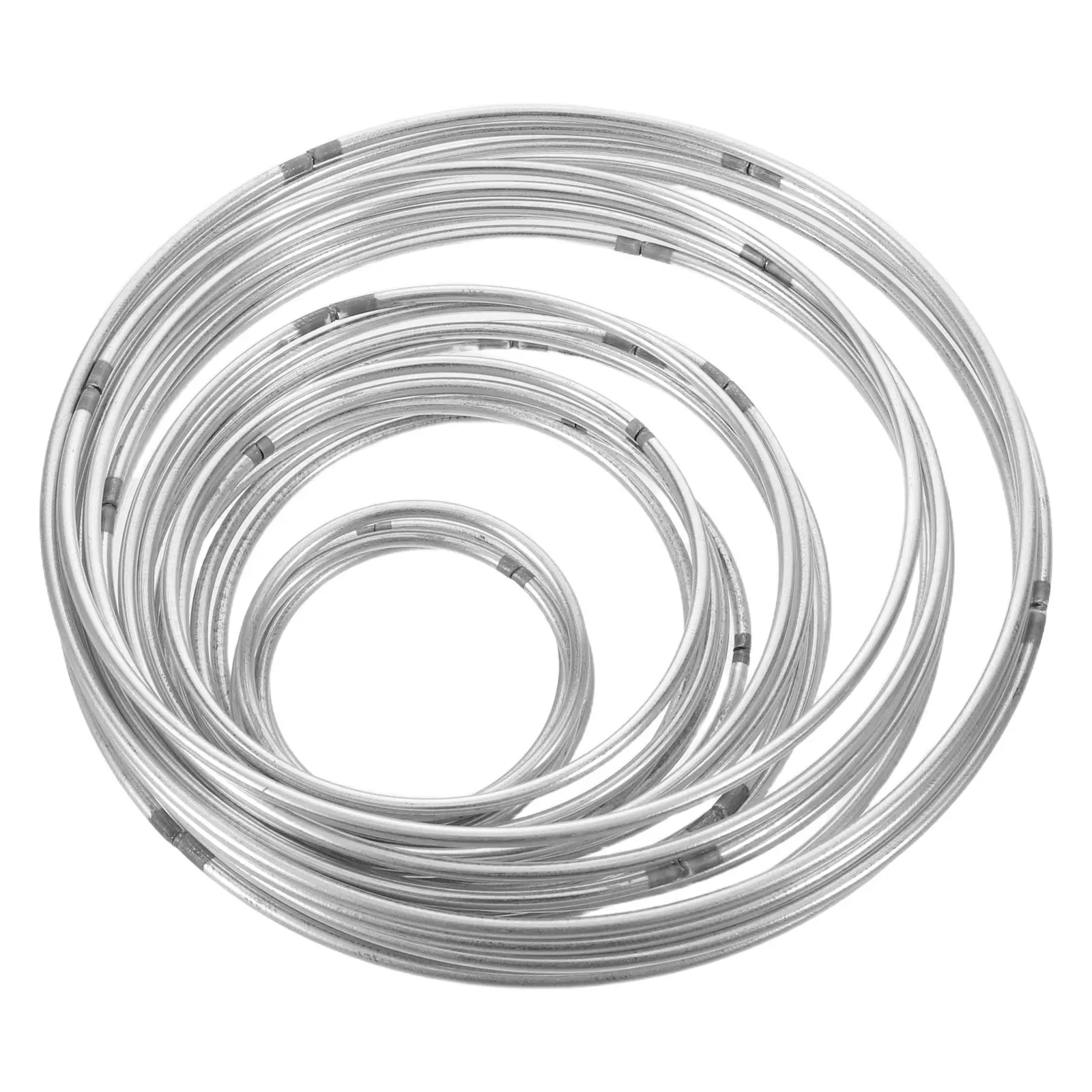 10Piece Round Silver Metal Hoops Lightweight Craft Rings for DIY Wreath Making Dream Catcher Handmade Decoration