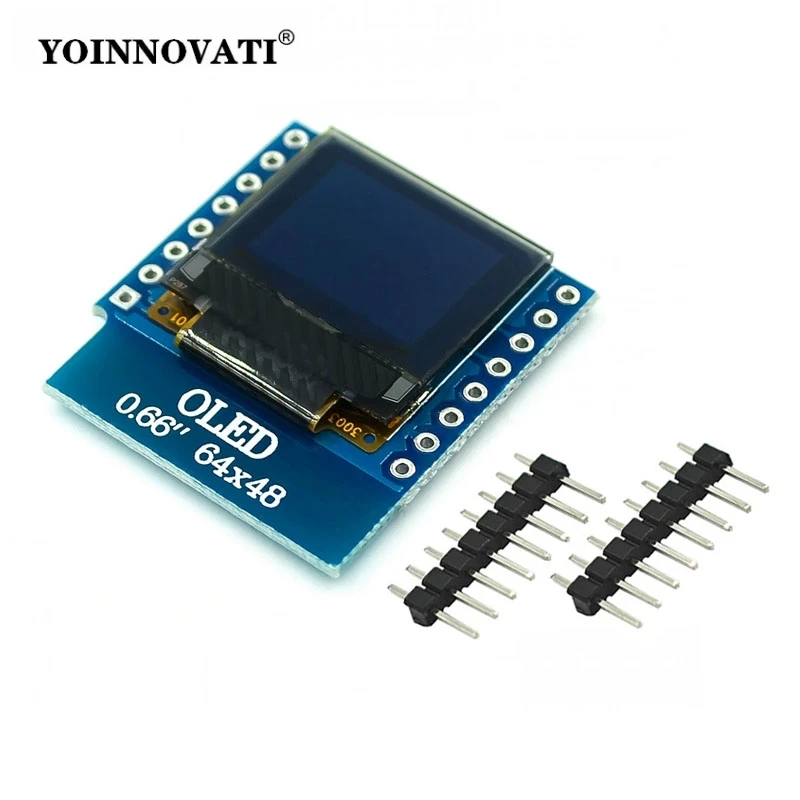 0.66 Inch OLED LED LCD Display Shield Compatible for WEMOS D1 MINI ESP32 64X48 0.66 Inch Display 0.66