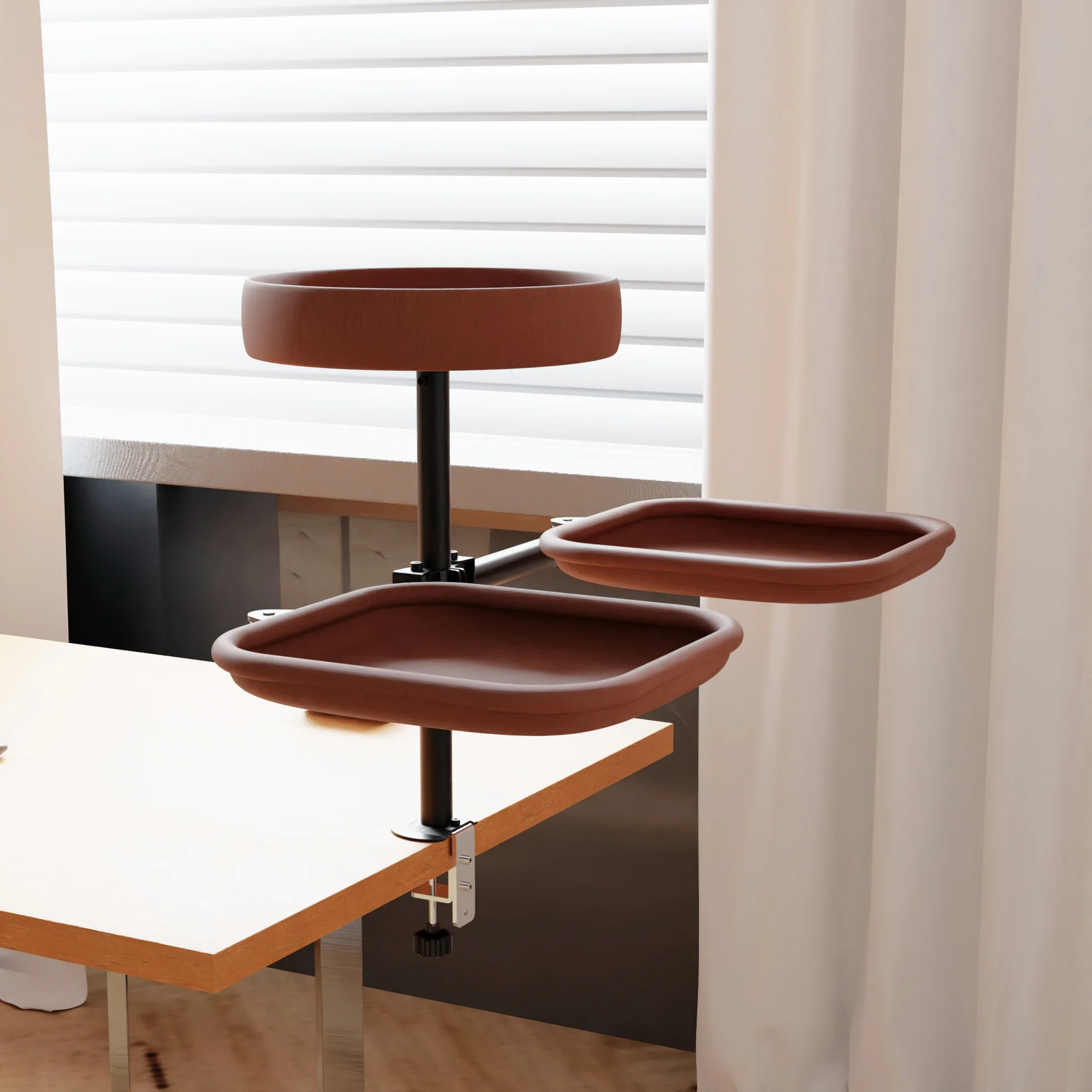 

Floating cat nest Desktop bed Office cat climbing frame Desk climbing frame