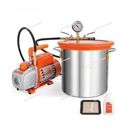 3GAL/5GAL Vacuum Chamber&3.5CFM Pump Kit Tempered Glass Lid Vacuum Degassing Chamber Kit for Stabilizing Wood, DIY Epoxies