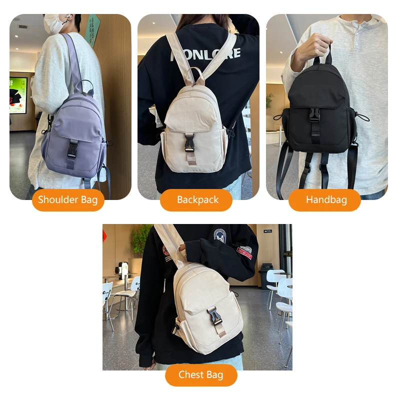 Chest Bag For Men Handbag Oxford Cloth Women Backpack Unisex Small Bag Multifunction Male Shoulder Bag Leisure New Crossbody Bag