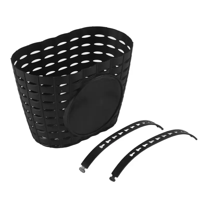 NEW HOT In Stock-Kids Bicycle Basket, Children Plastic Front Handlebar Bike Basket For Storage, Black