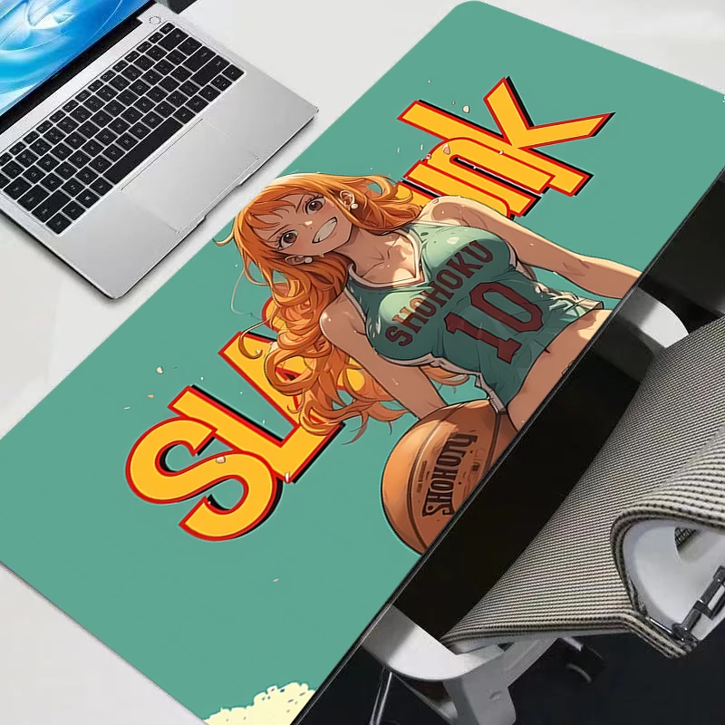 Mouse Pad Large Gamer One Piece Anime Durable Gaming Accessories Speed Keyboard Rubber Lock Edge Desk Mat Laptop Mousepad