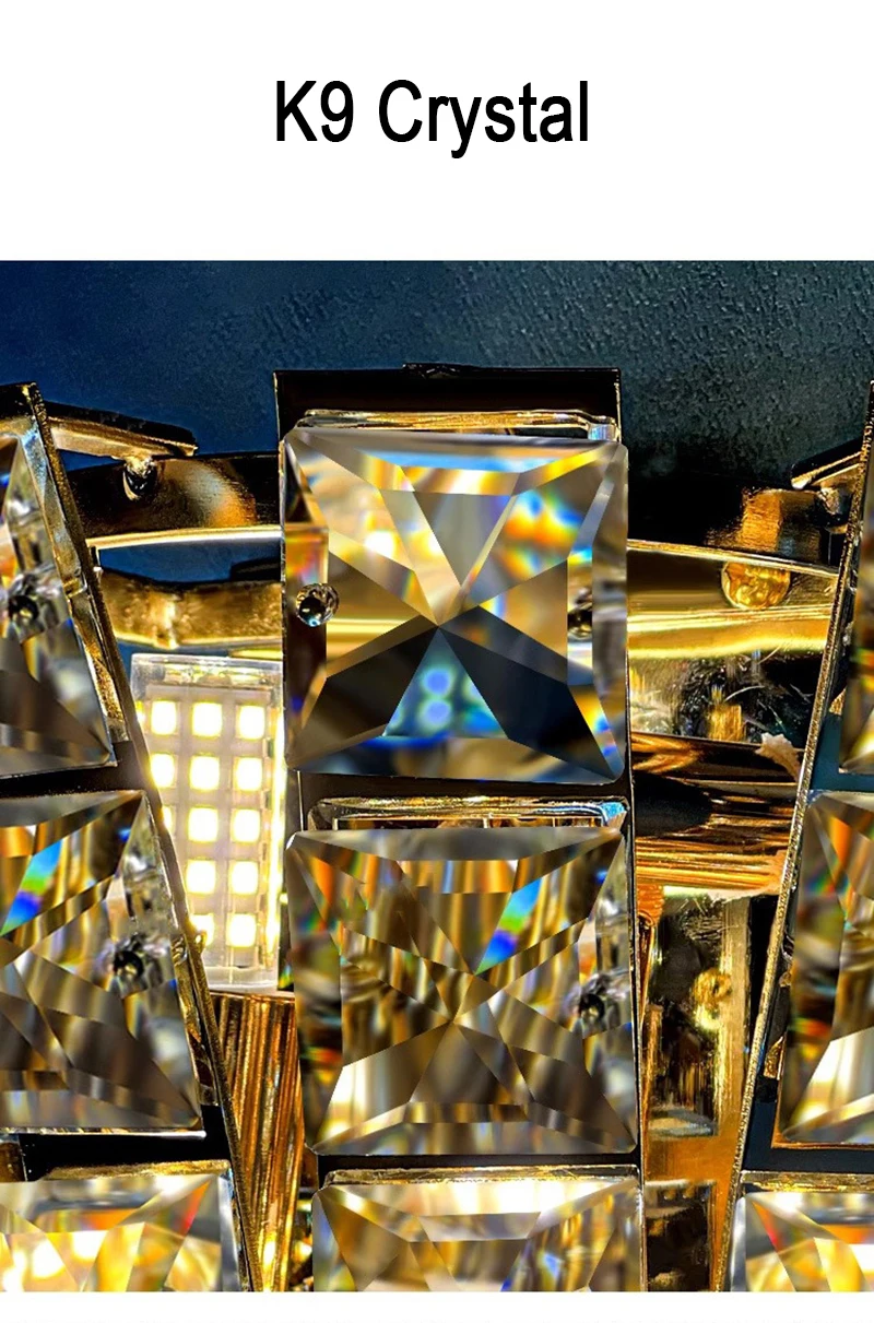Light Luxury Wall Lamp K9 Crystal Modern Wall Light Inddor Lighting Romm Decor Sconces For Bedside Living Room Bedroom Light Fix