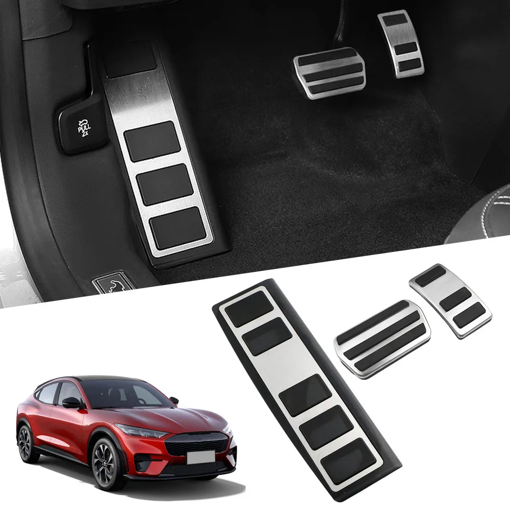 

For Ford Mustang MACH-E LHD 2021 2022 2023 2024 2025 Footrest Dead Brake Gas Accelerator Pedal Pad Cover Accessories