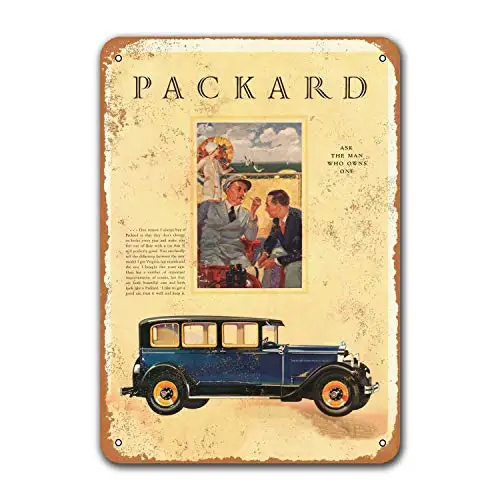 Coffee Club Office Game Room Restaurant Wall Decor 1928 Packard Automobiles Car Tin Signs Vintage Metal Bar Poster Garage Bar 8