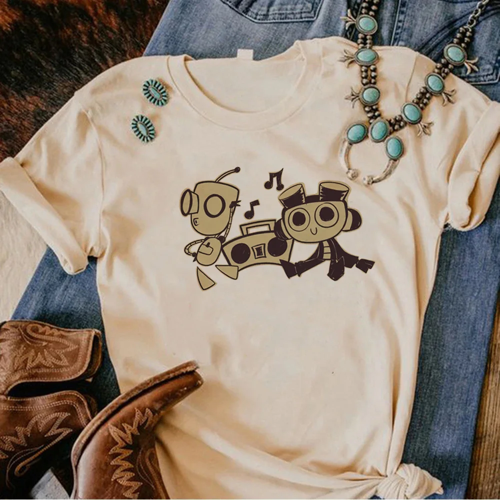 Invader Zim tshirt women comic manga Y2K t shirt girl streetwear Japanese clothing