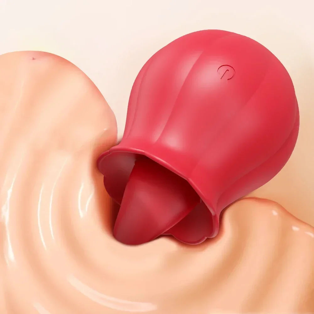 SCPowerful Tongue Licking Vibrator Women Clitoris Stimulator Massager Female Oral Nipples Clit Vibrating Rose Sex Toys for Adult