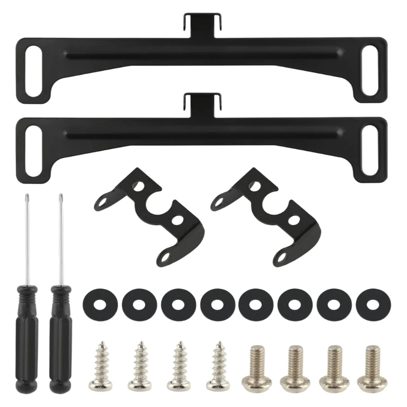 Vehicle Rear View Camera Bracket Repair License Plate Mount Support with Screws, 2 Pack for Camera Reinstall