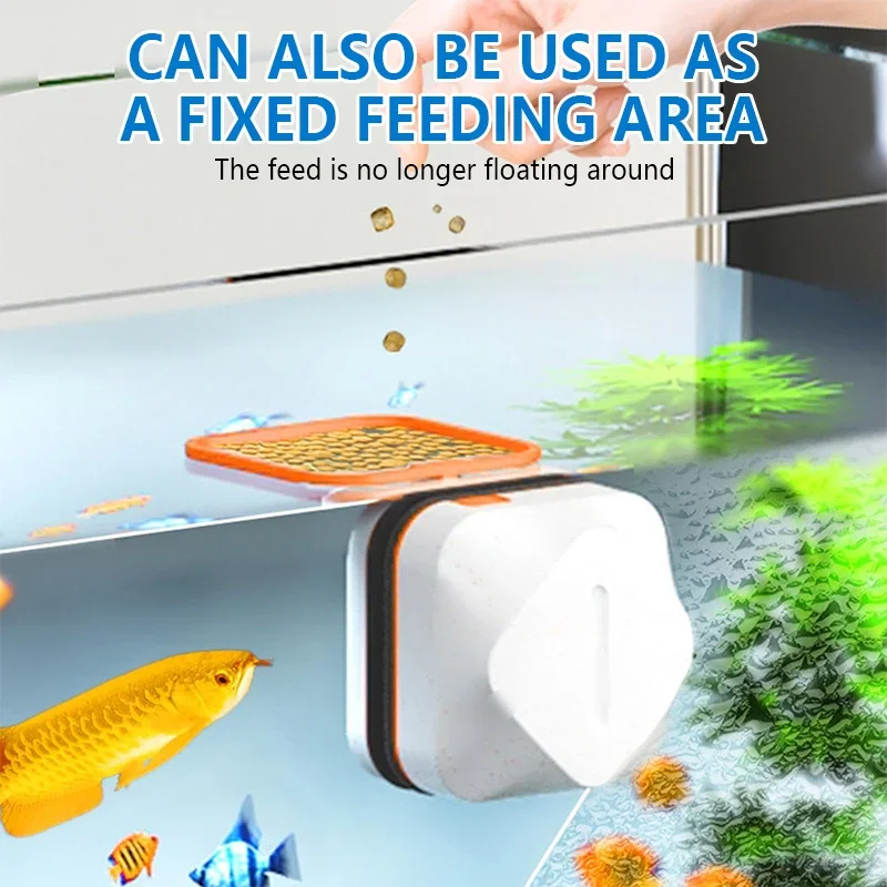 

Fish Tank Strong Magnetic Cleaning Brush Fish tank Glass Double-Sided Magnetic Brush With Feeding Ring Aquarium Cleaning Tools