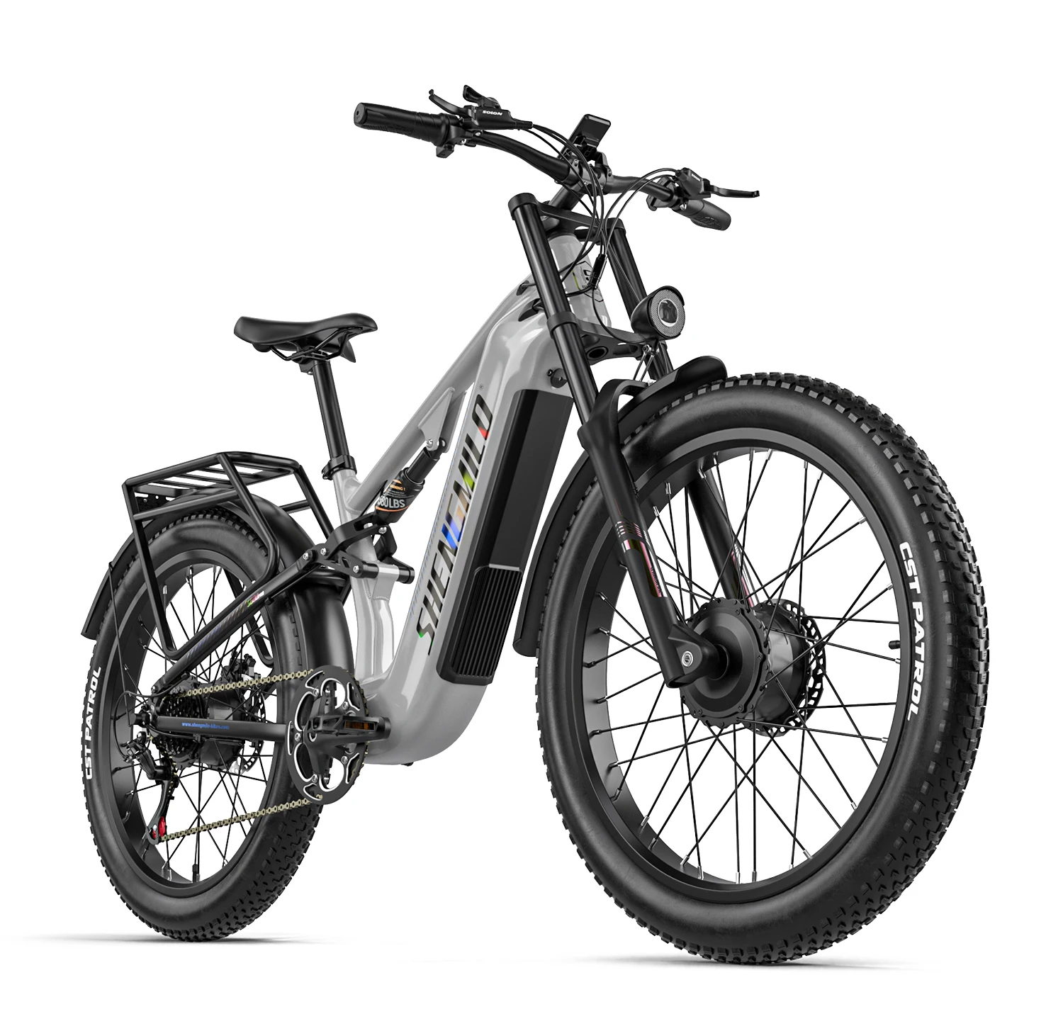 Shengmilo S600 Pro Elektrofahrrad für Erwachsene, Dual-Motor, Fat Tire E-Bike, 48V25AH Akku, 26 Zoll E-Mountainbike, All-Terrain Elektrofahrrad – Detail 20