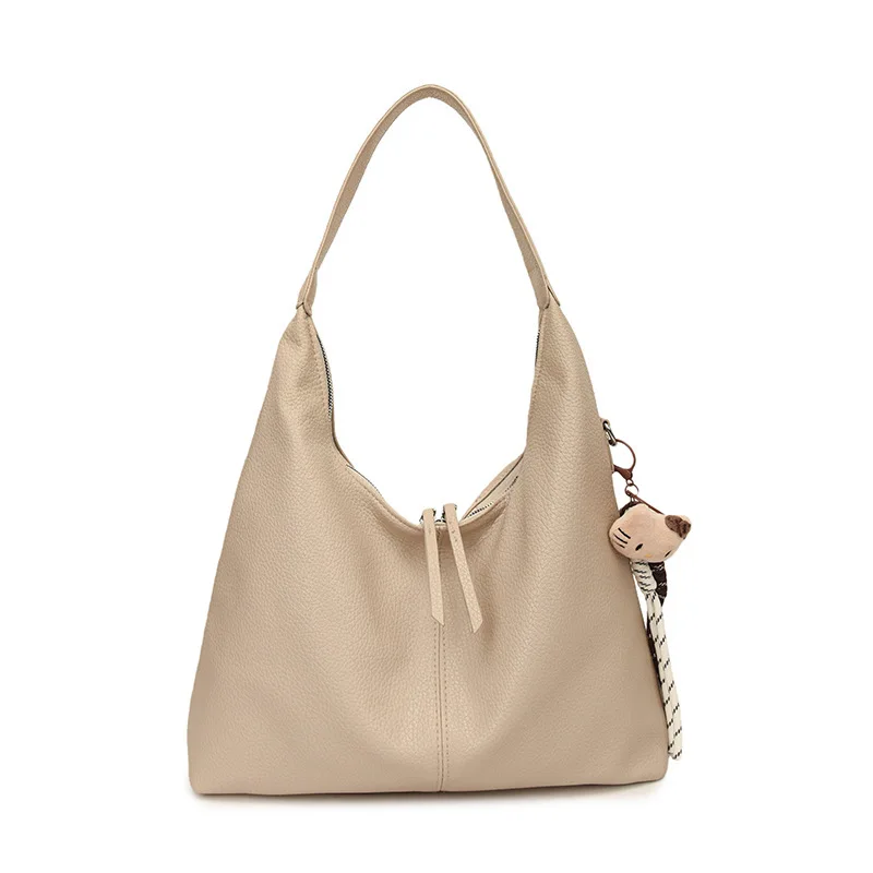 محفظة كلاسيكية تحت الإبط لخريف 2025 للنساء، حقيبة كتف متعددة الاتجاهات من الجلد الطبيعي، حقيبة يد أنيقة كلاسيكية للعمل #5