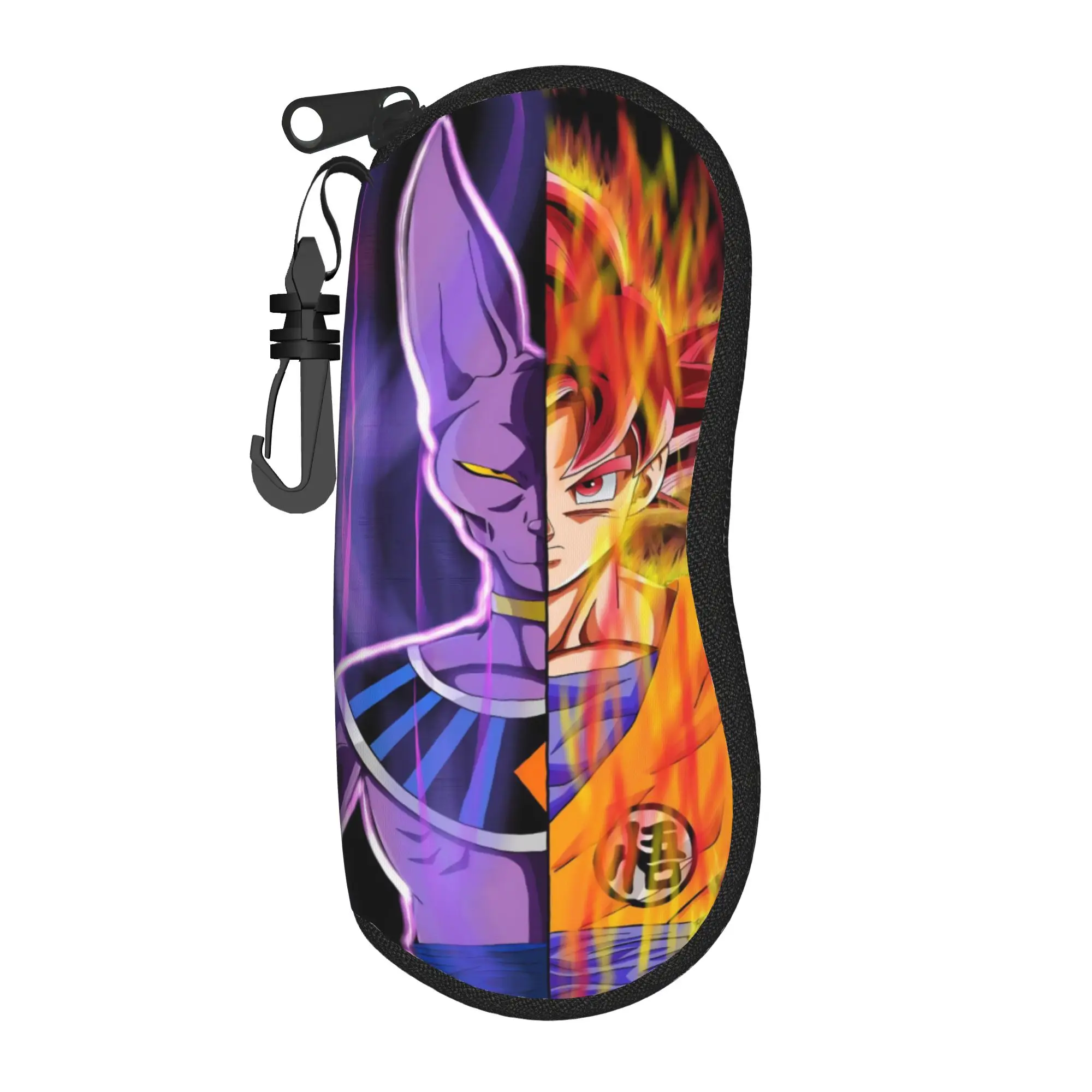 

Новый чехол для очков Dragon Ball Super, унисекс, новый футляр для хранения очков на молнии с принтом Beerus и Goku, коробка для очков с принтом