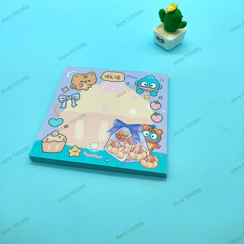 Imagem -04 - Sanrio Hangyodon Memo Pad Sticky Notes n Times Papelaria Kawaii Notepad Post Escritório e Material Escolar Kids Gift Pcs por Lote