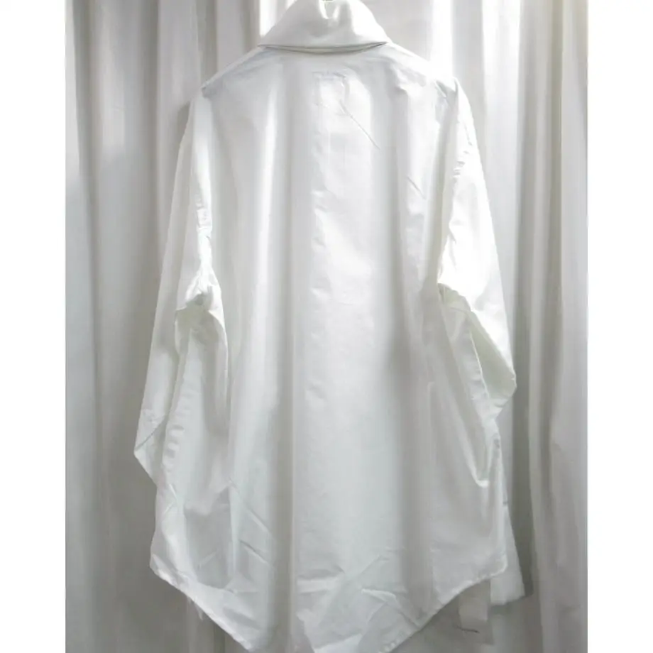 Top-yamamoto ® New Chinese-style stand-up collar silhouette shirt for women, loose, slimming, versatile and simple TOP