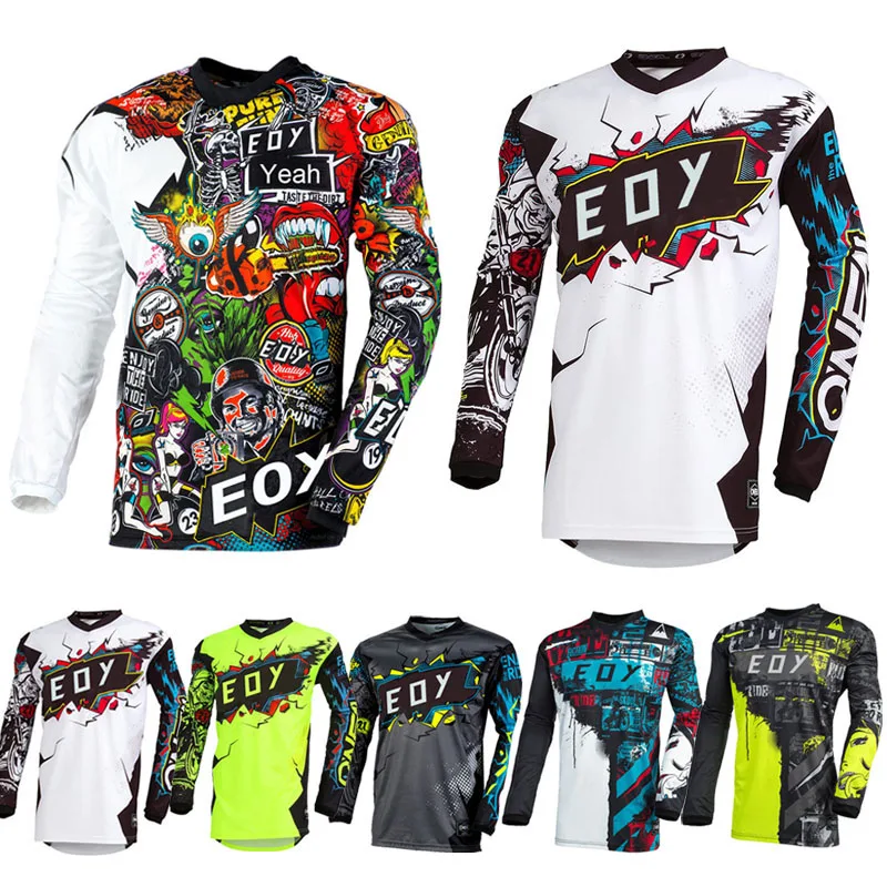 

2026 Men's Long Sleeve Motocross Cycling Jersey 2025 Downhill Mountain Bike MTB Shirts Offroad DH Motorcycle Motocross Clothing