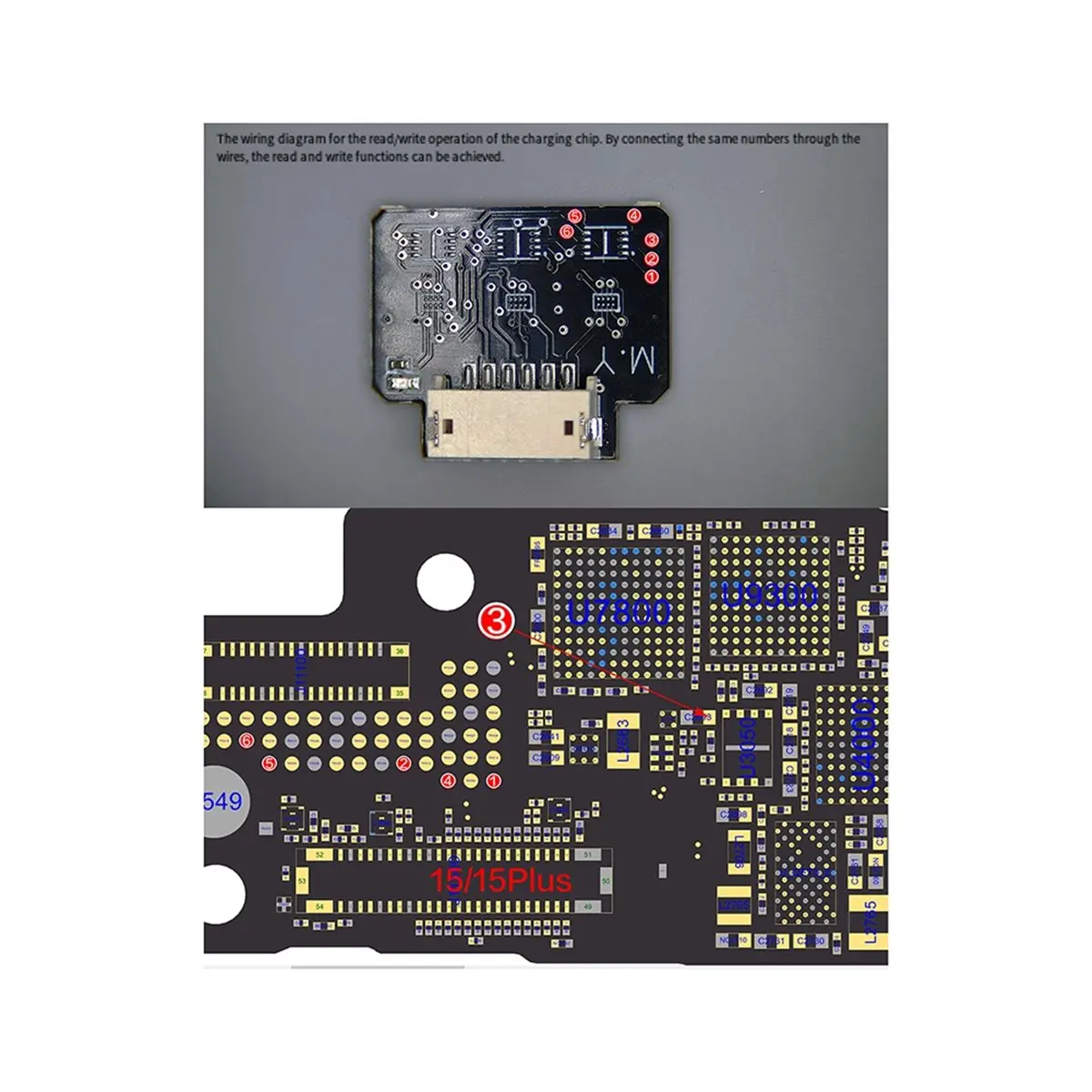 No-Disassembly Chip Programmer Fast Read/Write & Repair Tool Charging IC Data for 15/16 Series with Clamp