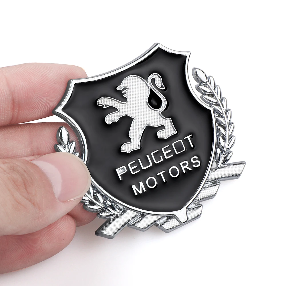 3D Metal Car Badge Body Trunk Decor Sticker Auto Refit Accessories For Peugeot 208 3008 107 308 2008 207 508 607 301 106 406 407