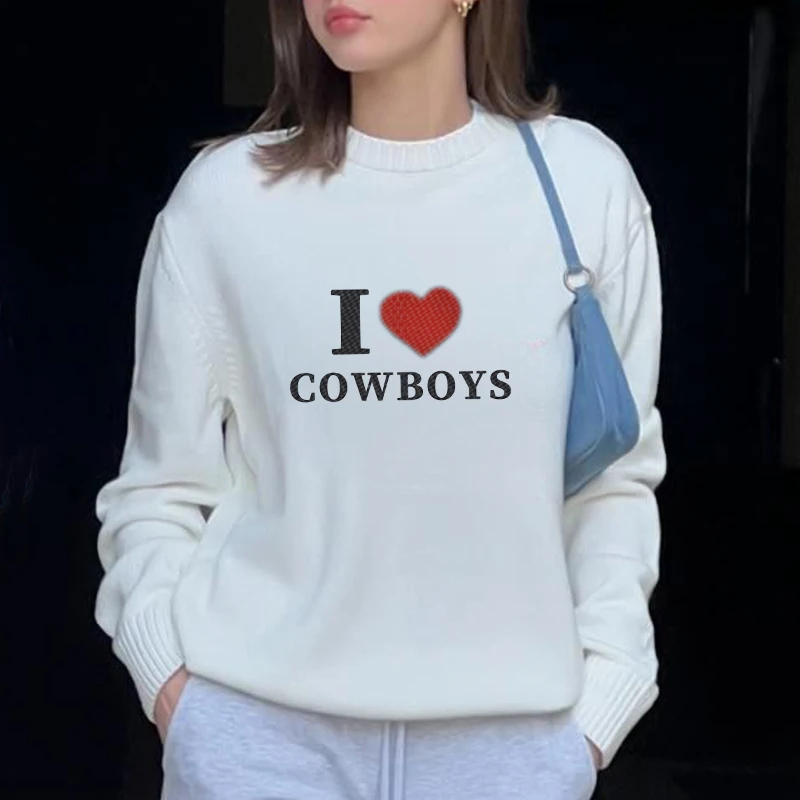 

2024 Sexy Retro Women's Cute English Printed Sweater Y2k Harajuku Fashion Joker Party Club White Oversized Loose Knit Pullover