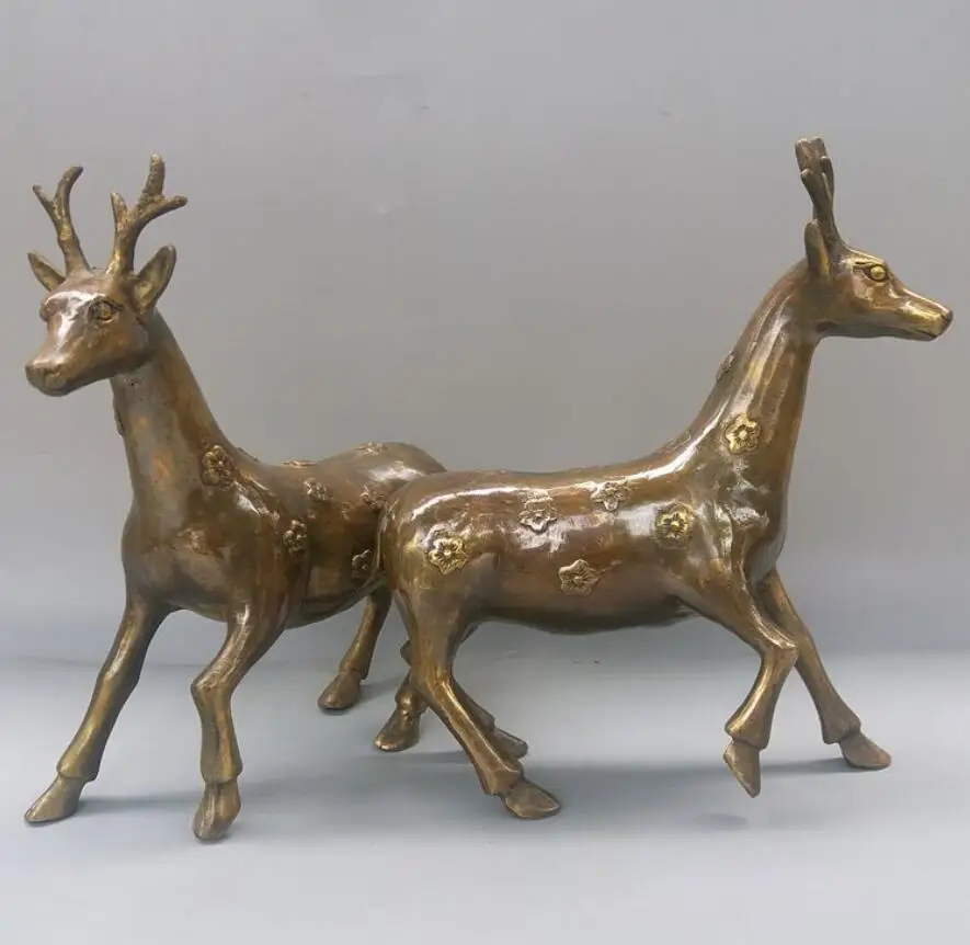 

Pure copper Sika Deer metal crafts copper deer home office decoration animal sculpture ornaments