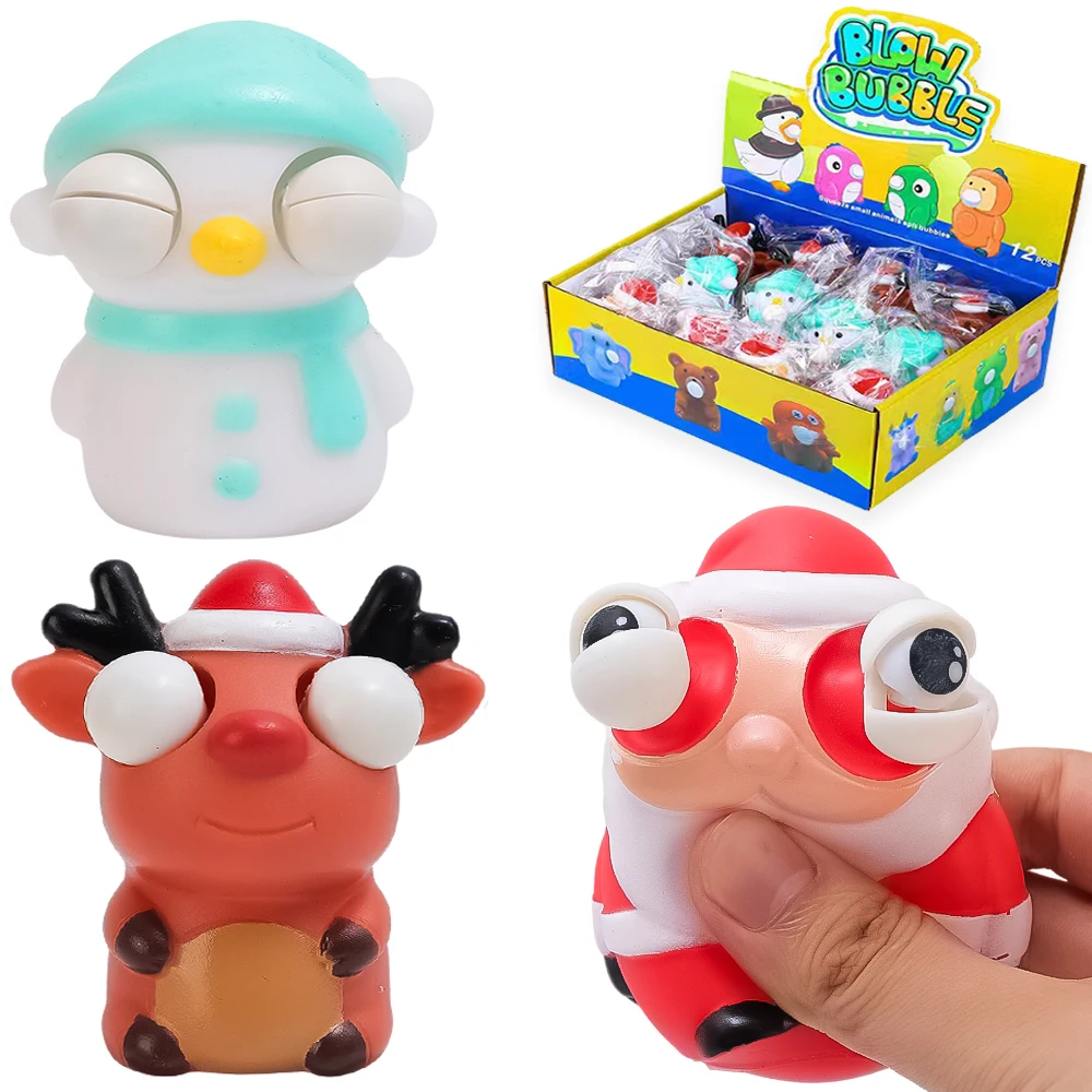 

Trick Santa Claus Elk Snowman Pressing Staring Decompression Toys Squeezing Slow Rebound Venting Toys Children's Christmas Gifts