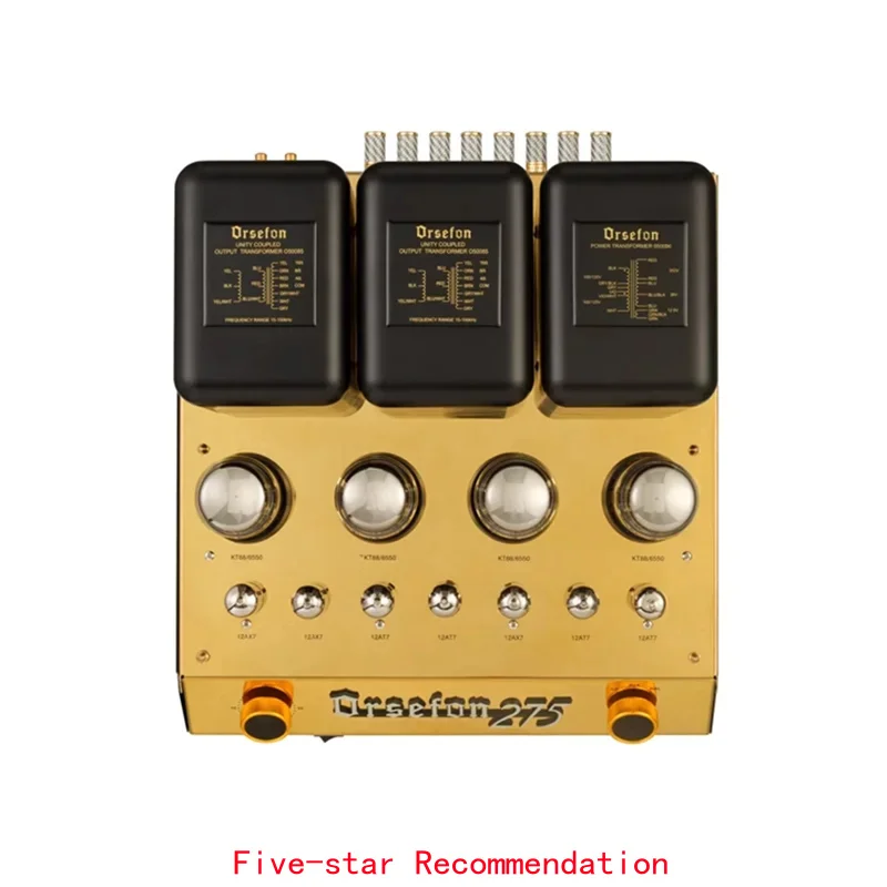 GL-005 MC275 Clone Tube Power Amplifier 4×KT88 Class A 75W Per Channel 4/8/16Ω XLR RCA Input Dual Voltage 110V/220V Audiophile A