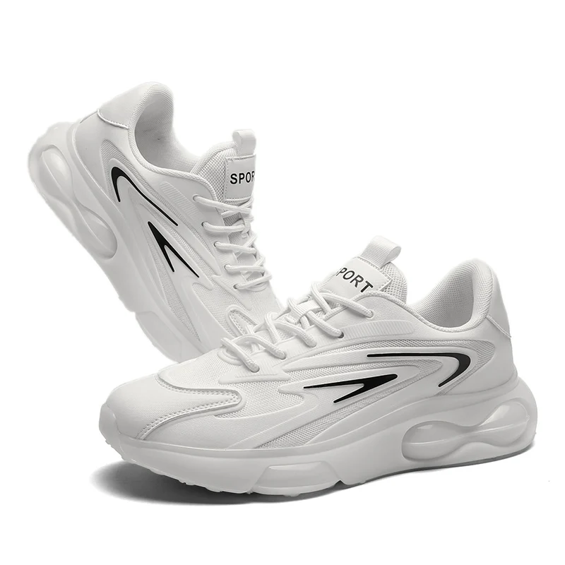 Chunky tênis masculino feminino capa inferior sapatos moda casual malha de couro respirável aumentado sapatos de plataforma plana interna