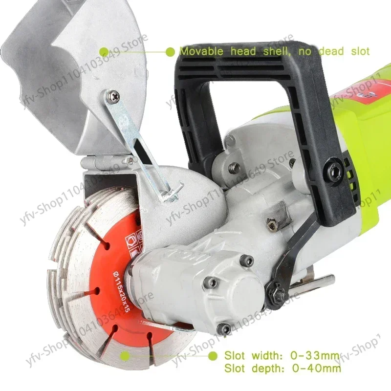 220V Electric Wall Chaser Groove Cut Machine 0-40mm Wall Slotting Machine Steel Concrete Cut Ground Dark Line Slotter Machine