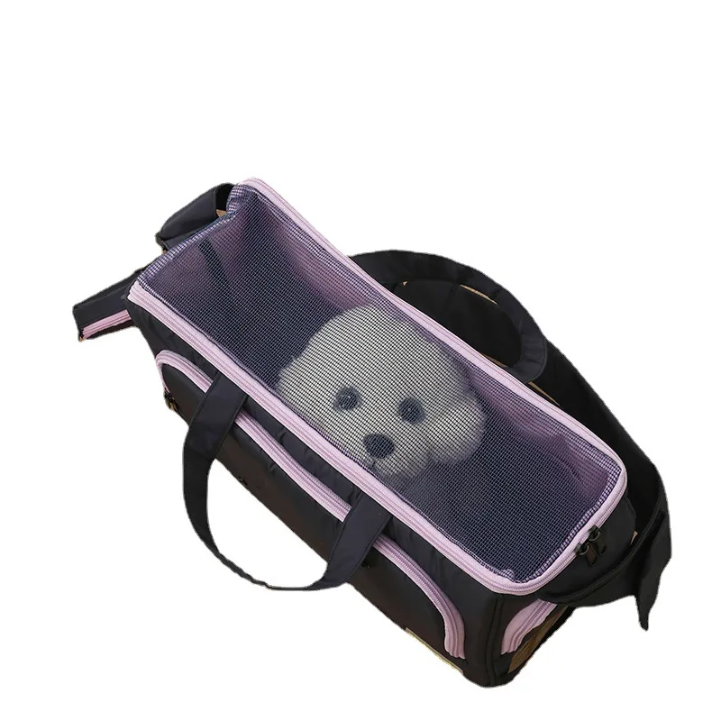 

Pet travel bag dog go out convenient handbag diagonal span backpack breathable mesh bag cat bag small dog shoulder